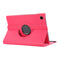 For Samsung Galaxy Tab A8 360 Degree Rotation Litchi Texture Tablet Leather Case with Holder(Rose Red)