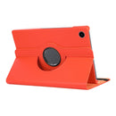 For Samsung Galaxy Tab A8 360 Degree Rotation Litchi Texture Tablet Leather Case with Holder(Orange)
