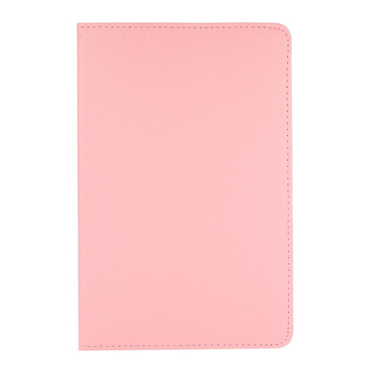 For Samsung Galaxy Tab A8 360 Degree Rotation Litchi Texture Tablet Leather Case with Holder(Pink)
