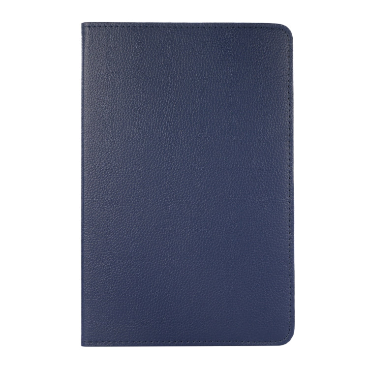 For Samsung Galaxy Tab A8 360 Degree Rotation Litchi Texture Tablet Leather Case with Holder(Dark Blue)