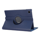 For Samsung Galaxy Tab A8 360 Degree Rotation Litchi Texture Tablet Leather Case with Holder(Dark Blue)