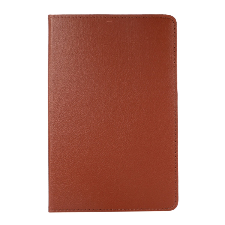 For Samsung Galaxy Tab A8 360 Degree Rotation Litchi Texture Tablet Leather Case with Holder(Brown)