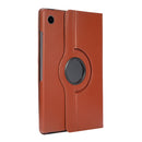 For Samsung Galaxy Tab A8 360 Degree Rotation Litchi Texture Tablet Leather Case with Holder(Brown)