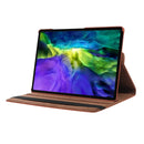 For Samsung Galaxy Tab A8 360 Degree Rotation Litchi Texture Tablet Leather Case with Holder(Gold)