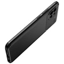 For Samsung Galaxy A03 Global Carbon Fiber Texture Shockproof TPU Phone Case(Blue)