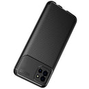 For Samsung Galaxy A03 Global Carbon Fiber Texture Shockproof TPU Phone Case(Blue)