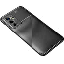 For OnePlus 9RT 5G Carbon Fiber Texture Shockproof TPU Phone Case(Black)