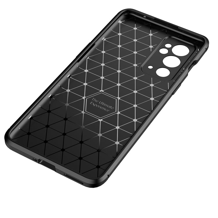 For OnePlus 9RT 5G Carbon Fiber Texture Shockproof TPU Phone Case(Black)