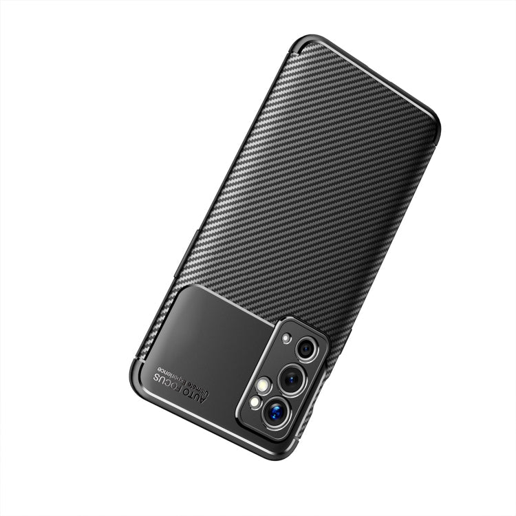 For OnePlus 9RT 5G Carbon Fiber Texture Shockproof TPU Phone Case(Black)
