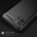 For Samsung Galaxy A03 Global Brushed Texture Carbon Fiber TPU Phone Case(Blue)