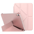 Double-sided Matte Translucent PC Deformation Tablet Leather Case with Holder & Sleep / Wake-up Function For iPad mini 6(Rose Gold)
