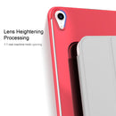 Double-sided Matte Translucent PC Tablet Leather Case with 3-folding Holder & Sleep / Wake-up Function For iPad mini 6(Red)