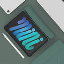 Double-sided Matte Deformation TPU Tablet Leather Case with Holder & Sleep / Wake-up Function For iPad mini 6(Dark Night Green)