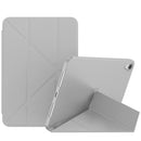 Double-sided Matte Deformation TPU Tablet Leather Case with Holder & Sleep / Wake-up Function For iPad mini 6(Grey)