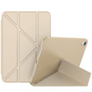 Double-sided Matte Deformation TPU Tablet Leather Case with Holder & Sleep / Wake-up Function For iPad mini 6(Gold)