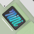 Double-sided Matte Deformation TPU Tablet Leather Case with Holder & Sleep / Wake-up Function For iPad mini 6(Matcha Green)