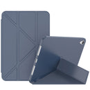 Double-sided Matte Deformation TPU Tablet Leather Case with Holder & Sleep / Wake-up Function For iPad mini 6(Dark Blue)