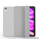 Double-sided Matte TPU Tablet Leather Case with 3-folding Holder & Sleep / Wake-up Function For iPad mini 6(Grey)