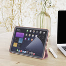 Double-sided Matte TPU Tablet Leather Case with 3-folding Holder & Sleep / Wake-up Function For iPad mini 6(Gold)