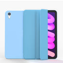 Double-sided Matte TPU Tablet Leather Case with 3-folding Holder & Sleep / Wake-up Function For iPad mini 6(Sky Blue)