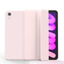 Double-sided Matte TPU Tablet Leather Case with 3-folding Holder & Sleep / Wake-up Function For iPad mini 6(Pink)