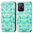 For Xiaomi 11T / 11T Pro CaseNeo Colorful Magnetic Leather Case with Holder & Card Slot & Wallet(Emerald)