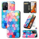 For Xiaomi 11T / 11T Pro CaseNeo Colorful Magnetic Leather Case with Holder & Card Slot & Wallet(Colorful Cube)