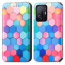 For Xiaomi 11T / 11T Pro CaseNeo Colorful Magnetic Leather Case with Holder & Card Slot & Wallet(Colorful Cube)