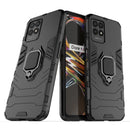 For OPPO Realme 8i Shockproof PC + TPU Phone Case with Magnetic Ring Holder(Black)