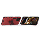 For OPPO Realme 8i Shockproof PC + TPU Phone Case with Magnetic Ring Holder(Red)