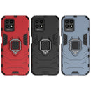 For OPPO Realme 8i Shockproof PC + TPU Phone Case with Magnetic Ring Holder(Red)