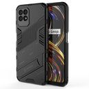 For OPPO Realme 8i Punk Armor 2 in 1 PC + TPU Shockproof Phone Case with Invisible Holder(Black)