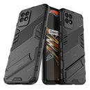For OPPO Realme 8i Punk Armor 2 in 1 PC + TPU Shockproof Phone Case with Invisible Holder(Black)