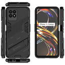 For OPPO Realme 8i Punk Armor 2 in 1 PC + TPU Shockproof Phone Case with Invisible Holder(Black)