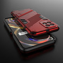 For OPPO Realme 8i Punk Armor 2 in 1 PC + TPU Shockproof Phone Case with Invisible Holder(Red)