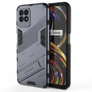 For OPPO Realme 8i Punk Armor 2 in 1 PC + TPU Shockproof Phone Case with Invisible Holder(Grey)