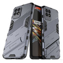 For OPPO Realme 8i Punk Armor 2 in 1 PC + TPU Shockproof Phone Case with Invisible Holder(Grey)
