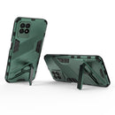 For OPPO Realme 8i Punk Armor 2 in 1 PC + TPU Shockproof Phone Case with Invisible Holder(Green)