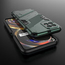 For OPPO Realme 8i Punk Armor 2 in 1 PC + TPU Shockproof Phone Case with Invisible Holder(Green)