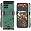 For OPPO Realme 8i Punk Armor 2 in 1 PC + TPU Shockproof Phone Case with Invisible Holder(Green)