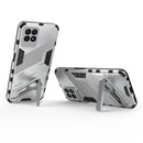 For OPPO Realme 8i Punk Armor 2 in 1 PC + TPU Shockproof Phone Case with Invisible Holder(White)