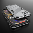 For OPPO Realme 8i Punk Armor 2 in 1 PC + TPU Shockproof Phone Case with Invisible Holder(White)