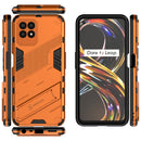 For OPPO Realme 8i Punk Armor 2 in 1 PC + TPU Shockproof Phone Case with Invisible Holder(Orange)