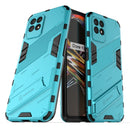 For OPPO Realme 8i Punk Armor 2 in 1 PC + TPU Shockproof Phone Case with Invisible Holder(Blue)