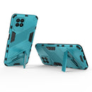 For OPPO Realme 8i Punk Armor 2 in 1 PC + TPU Shockproof Phone Case with Invisible Holder(Blue)