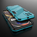 For OPPO Realme 8i Punk Armor 2 in 1 PC + TPU Shockproof Phone Case with Invisible Holder(Blue)