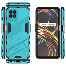 For OPPO Realme 8i Punk Armor 2 in 1 PC + TPU Shockproof Phone Case with Invisible Holder(Blue)