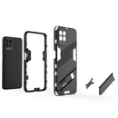 For OPPO Realme 8i Punk Armor 2 in 1 PC + TPU Shockproof Phone Case with Invisible Holder(Light Red)