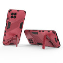 For OPPO Realme 8i Punk Armor 2 in 1 PC + TPU Shockproof Phone Case with Invisible Holder(Light Red)