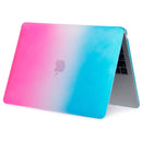 Laptop Rainbow Pattern PC Protective Case For MacBook Pro 14.2 inch A2442 2021(Pink + Water Blue)